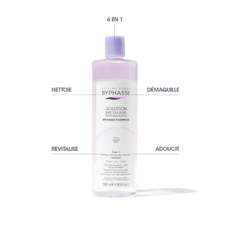BYPHASSE APA MICELARA 500ML WATERPROOF 4IN1