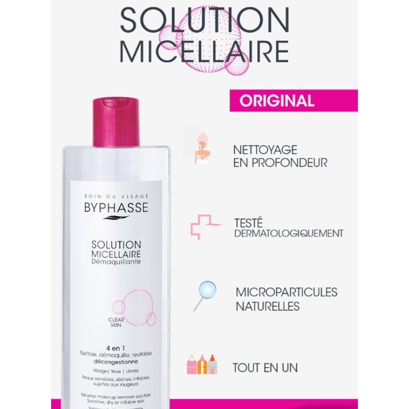 BYPHASSE APA MICELARA 500ML CLEAR SKIN
