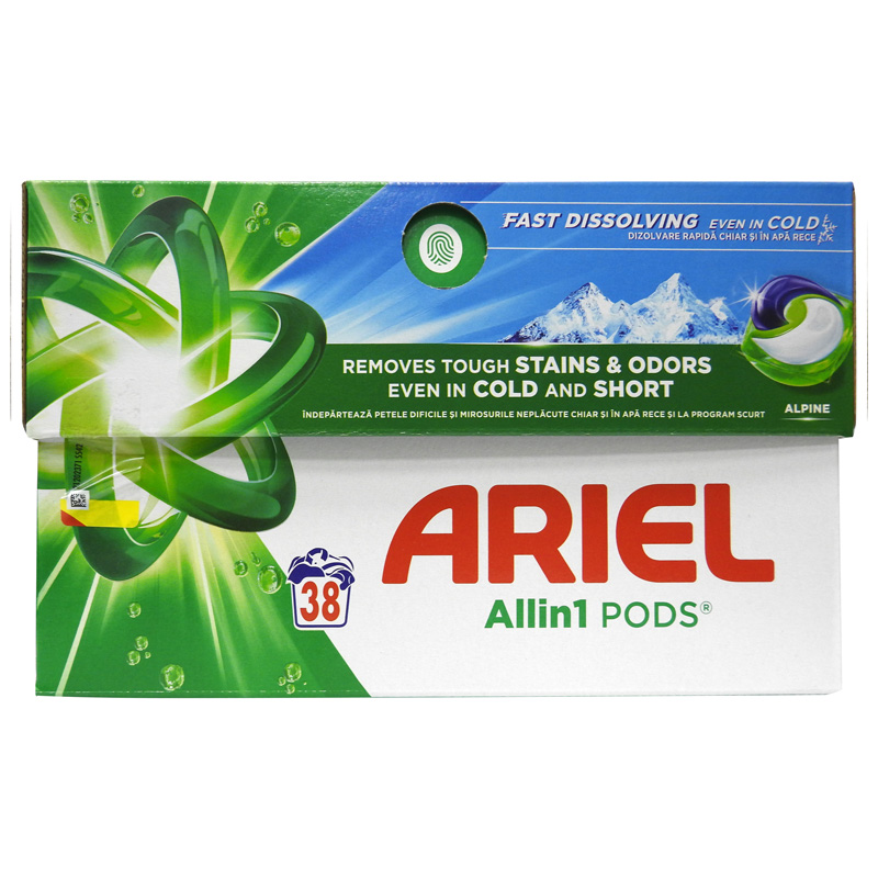 Ariel Detergent Capsule 38Buc Pods Allin1 Alpin