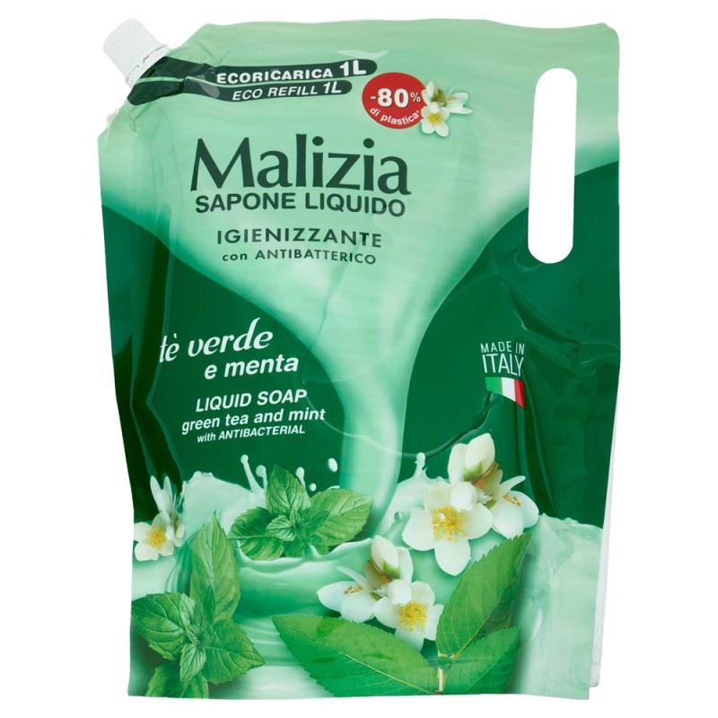 MALIZIA SAPUN LICHID REZERVA 1L ANTIBACTERIAN GREEN TEA