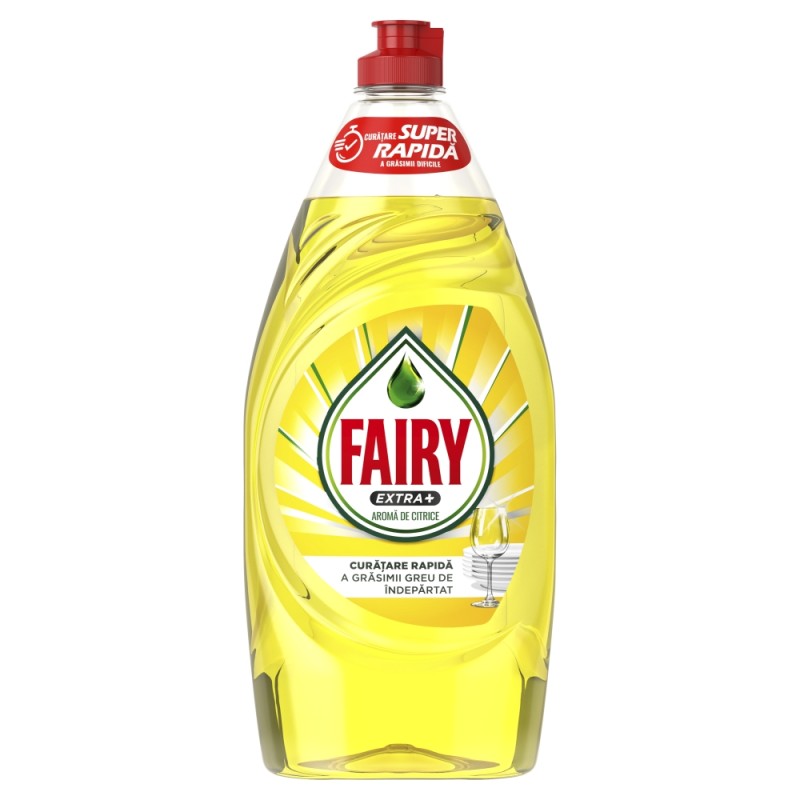 FAIRY EXTRA PLUS DETERGENT VASE LICHID 900ML CITRICE