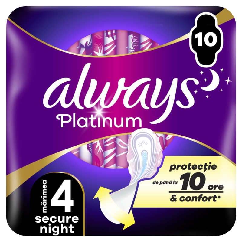 ALWAYS ABSORBANTE 10BUC ULTRA PLATINUM SECURE NIGHT