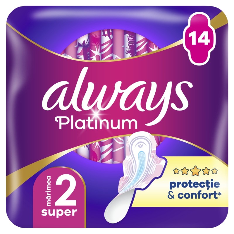 ALWAYS ABSORBANTE 14BUC PLATINUM SUPER