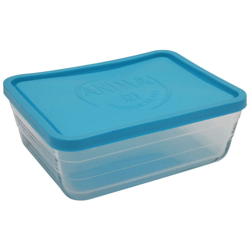 ANDIA CASEROLA STICLA DREPTUNGHIULARA CU CAPAC PLASTIC 1712