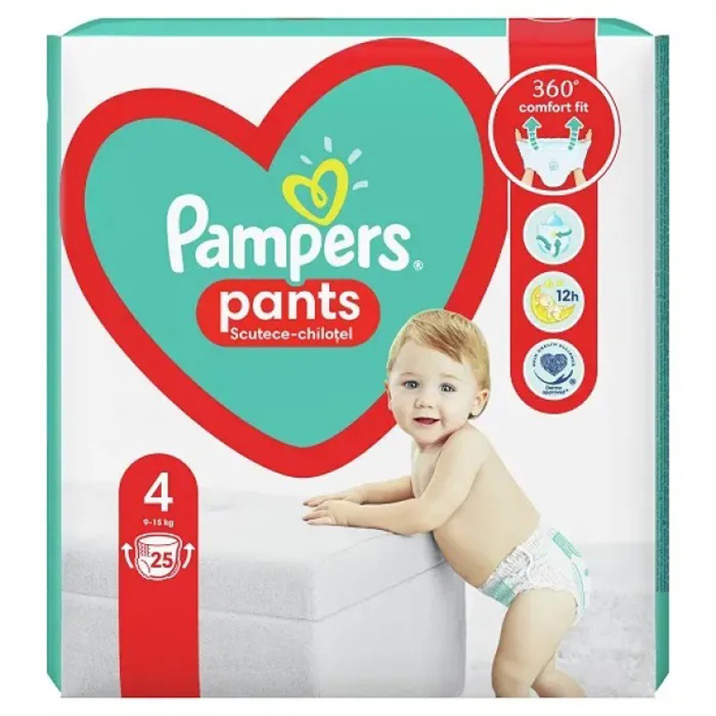 PAMPERS SCUTEC PANTS NR.4 9-15KG 25BUC