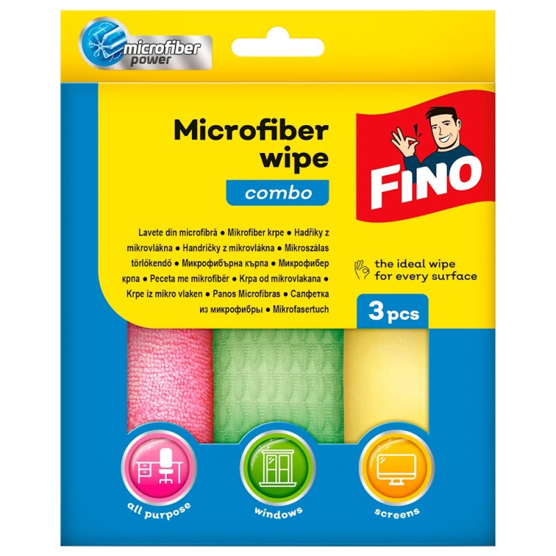 FINO SET TRIO LAVETE MICROFIBRA 3BUC/SET