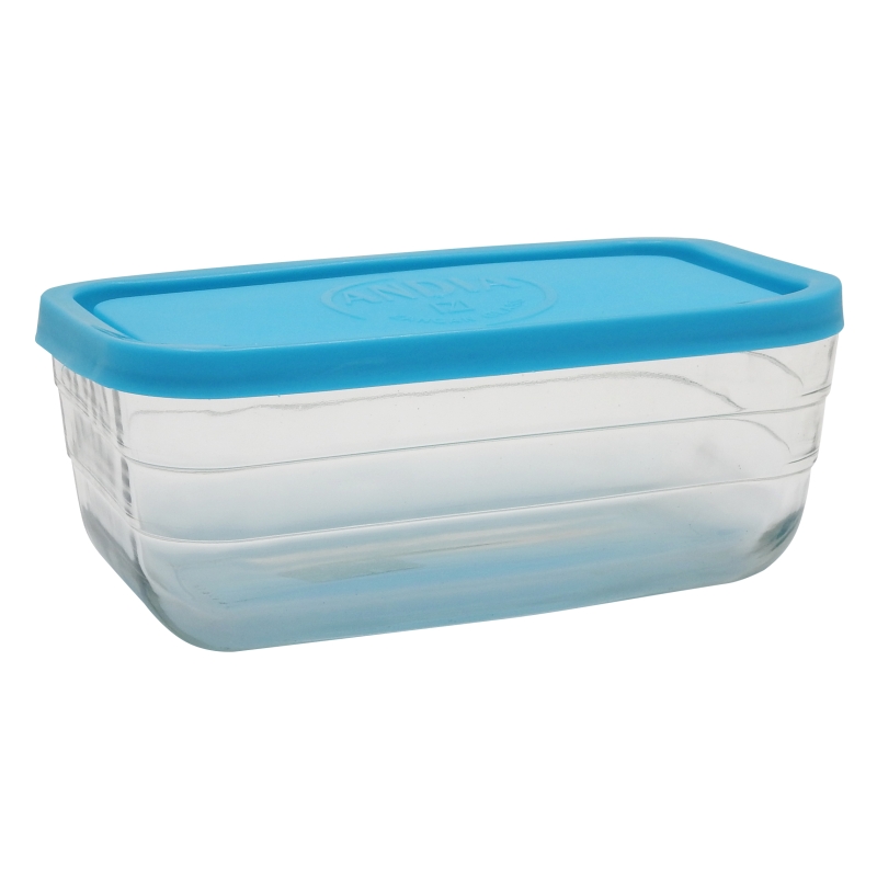 ANDIA CASEROLA STICLA DREPTUNGHIULARA CU CAPAC PLASTIC 1711