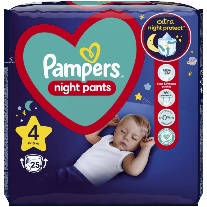 Pampers Scutec Pants Nr 4 9 15kg 25 Buc Night