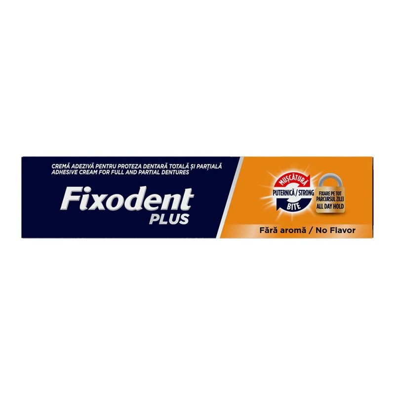 Fixodent Crema Adeziva Proteza 40g Plus No Flavor