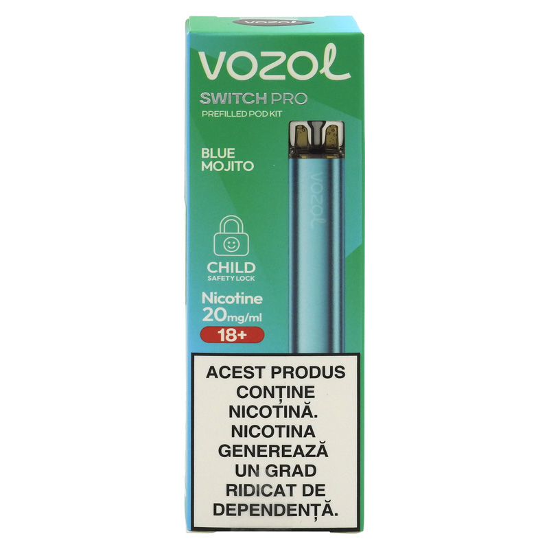 VOZOL TIGARA ELECTRONICA SWITCH PRO REINCARCABILA BLUE MOJITO