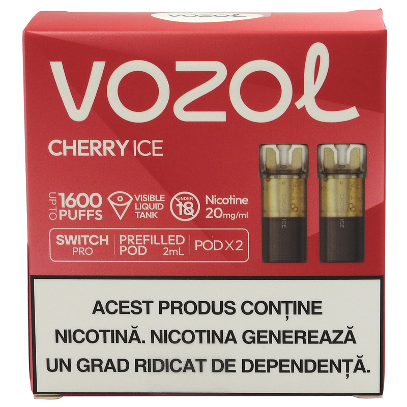VOZOL CARTUS TIGARA ELECTRONICA SWITCH PRO 2BUC/SET CHERRY ICE