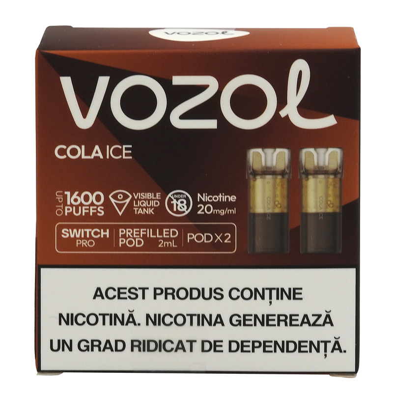 VOZOL CARTUS TIGARA ELECTRONICA SWITCH PRO 2BUC/SET COLA ICE