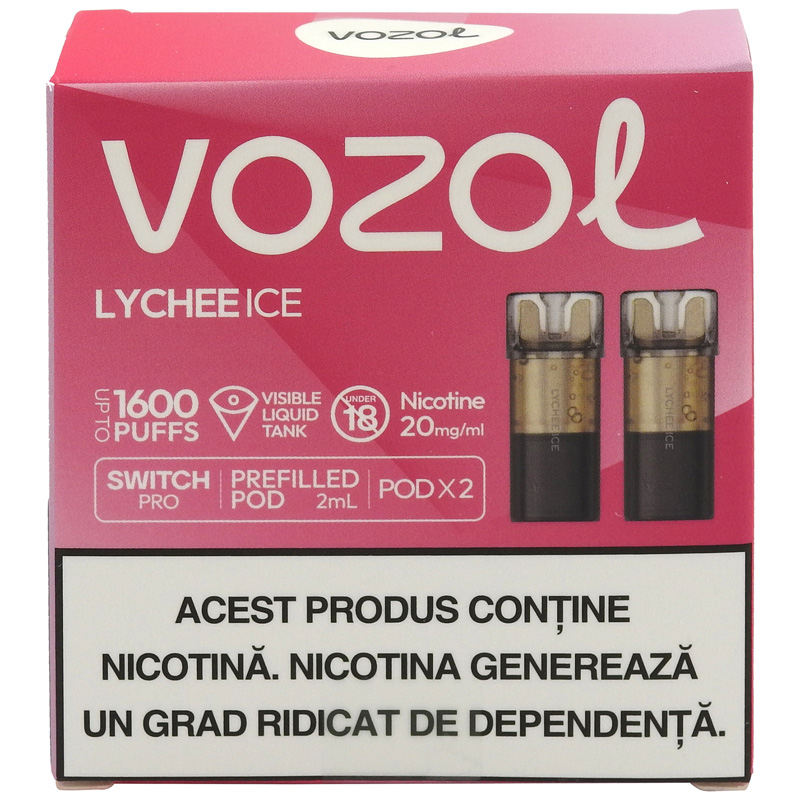 VOZOL CARTUS TIGARA ELECTRONICA SWITCH PRO 2BUC/SET LYCHEE ICE