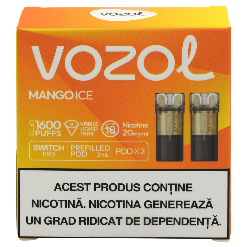 VOZOL CARTUS TIGARA ELECTRONICA SWITCH PRO 2BUC/SET MANGO ICE