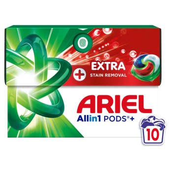 Ariel Detergent Capsule 10 Buc Pods Plus Extra Clean Power