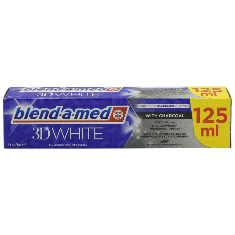 BLEND A MED PASTA DINTI 125ML 3D WHITE WITH CHARCOAL
