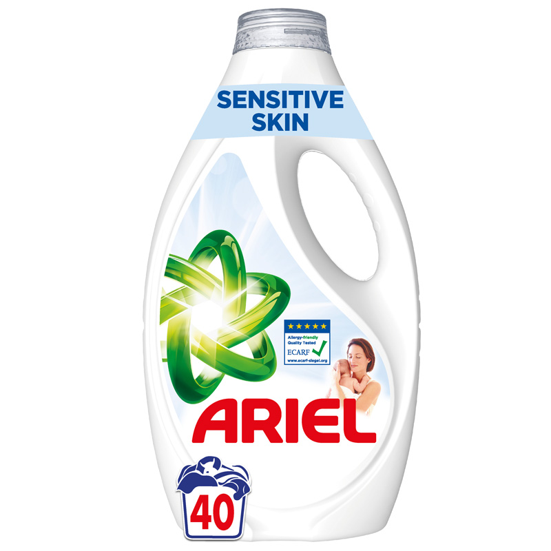 Ariel Detergent Lichid 1.8L Sensitive 40Spalari