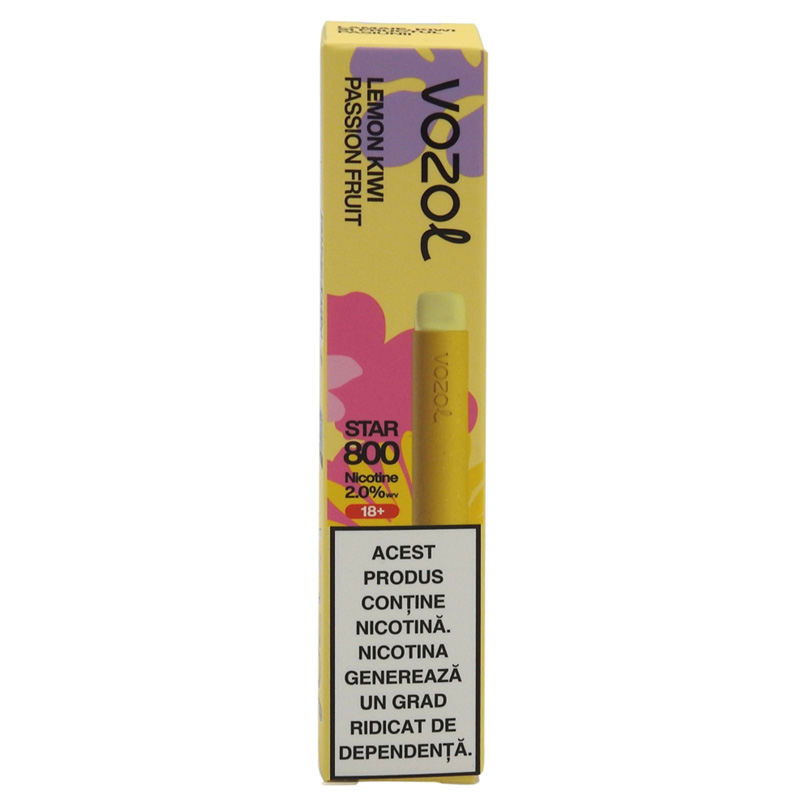 VOZOL TIGARA ELECTRONICA STAR 800 PUFFS LEMON KIWI PASSION FRUIT