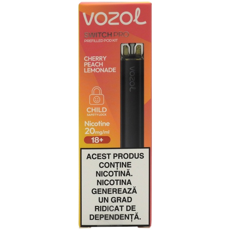 VOZOL TIGARA ELECTRONICA SWITCH PRO REINCARCABILA CHERRY PEACH LEMONADE