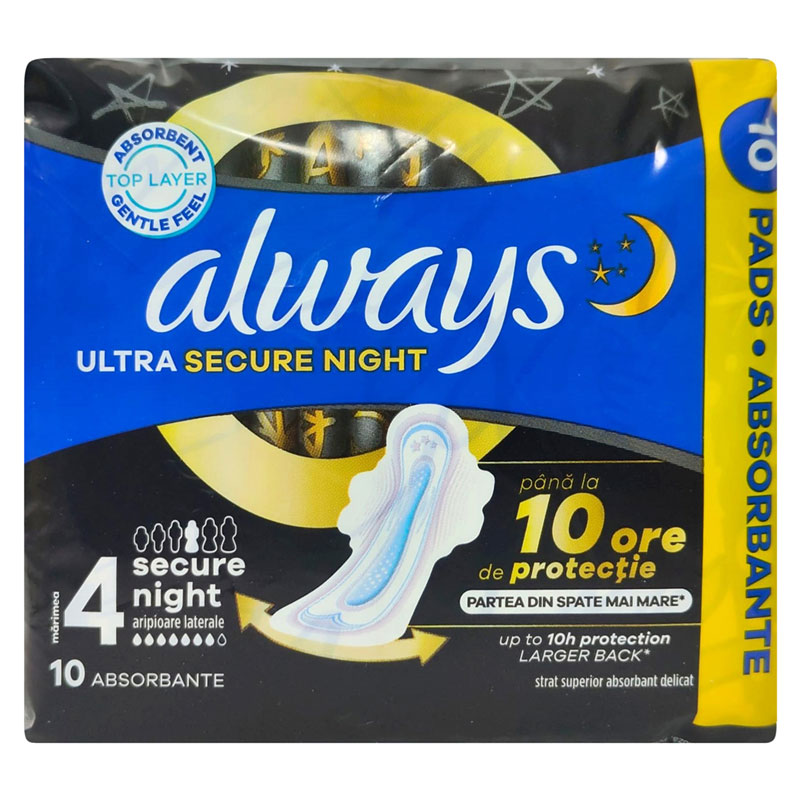 Always Absorbante Ultra Secure Night 10 Buc