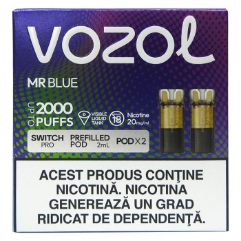 VOZOL CARTUS TIGARA ELECTRONICA SWITCH PRO 2BUC/SET MR BLUE