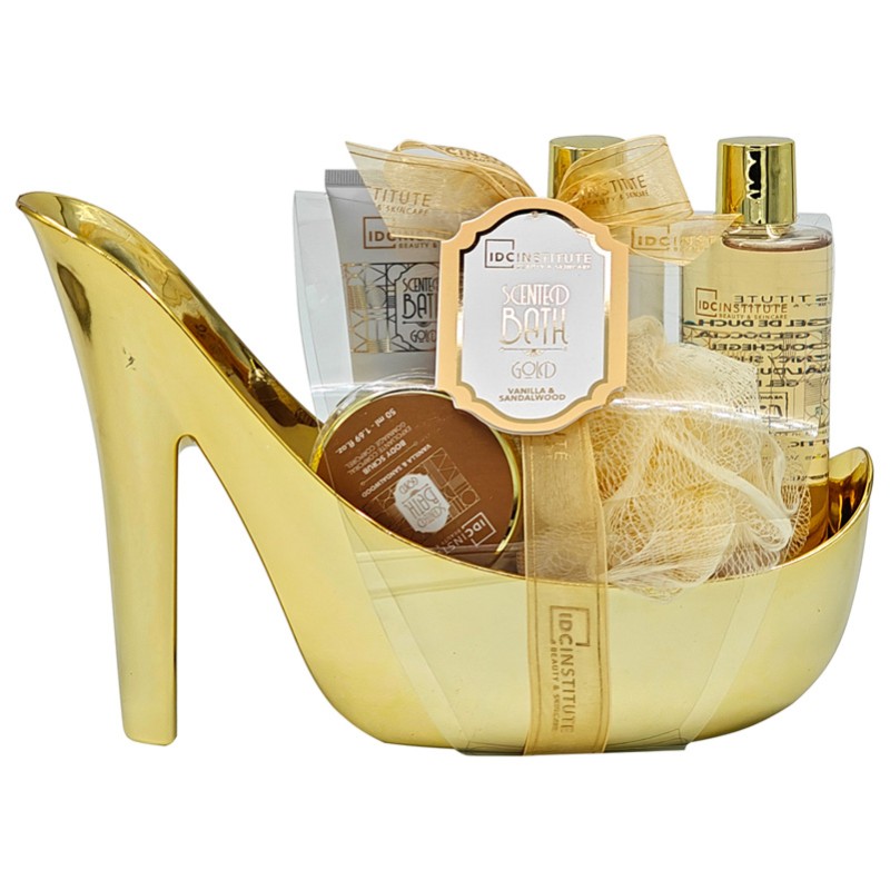 IDC INSTITUTE PANTOF CADOU (SG200ML+BL200+PUF+CR90+SCRUB50ML) GOLD