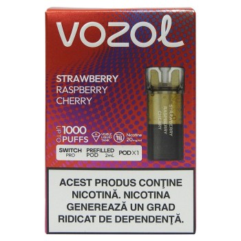 VOZOL CARTUS TIGARA ELECTRONICA SWITCH PRO STRAWBERRY RASPBERRY CHERRY