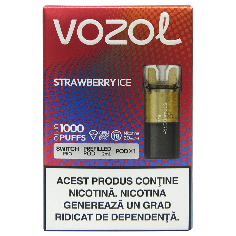 VOZOL CARTUS TIGARA ELECTRONICA SWITCH PRO STRAWBERRY ICE