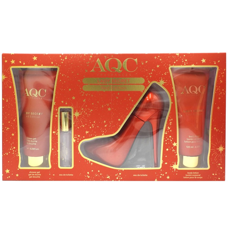 AQC CASETA CADOU (SG120ML+BL120ML+EDT100ML+EDT15ML) LADY SECRET RED