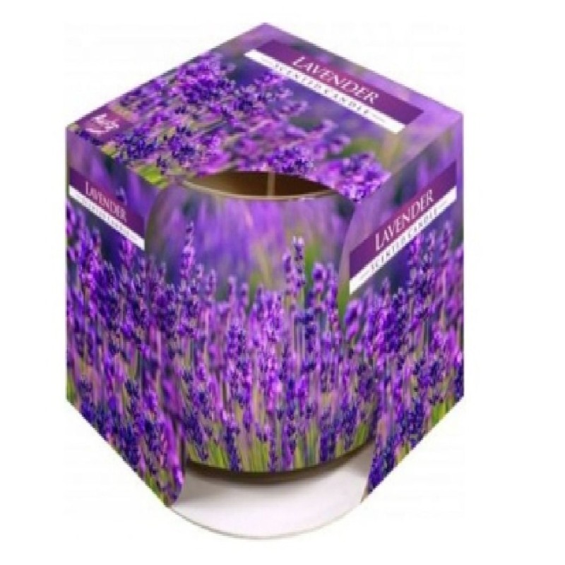 LUMANARE PARFUMATA IN PAHAR IMPRIMAT SN71S-09 LAVANDA