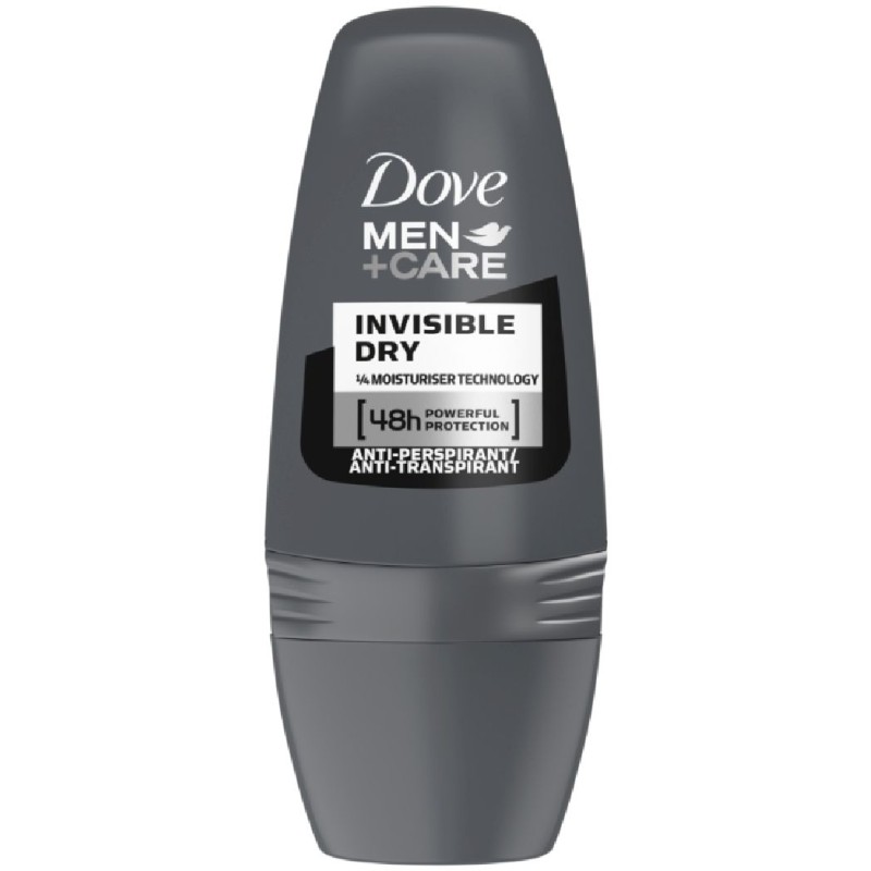 DOVE ANTIPERSPIRANT ROLL ON 50ML MEN INVISIBLE DRY