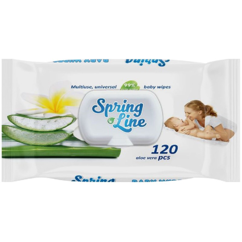 SPRING LINE SERVETELE UMEDE 120BUC