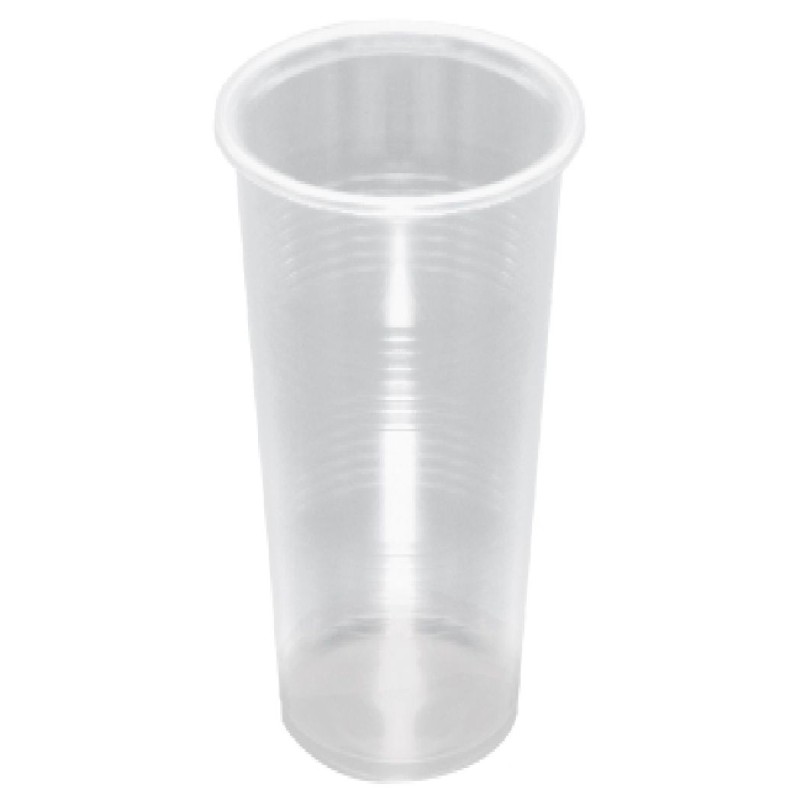 PAHAR PLASTIC TRANSPARENT SAFIR 250ML 50BUC/SET