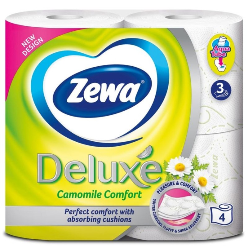 ZEWA HARTIE IGIENICA 4ROLE 3STRATURI CAMOMILE