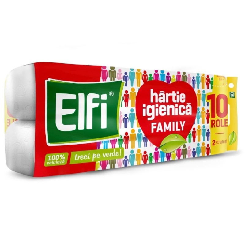 ELFI HARTIE IGIENICA 10ROLE 2STRATURI FAMILY
