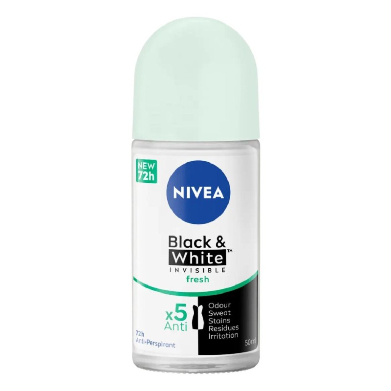 NIVEA ANTIPERSPIRANT ROLL ON 50ML INVISIBLE BW FRESH
