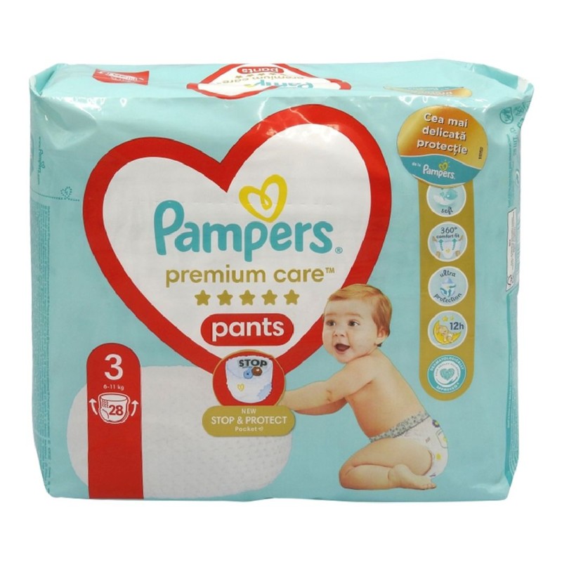 PAMPERS SCUTEC PANTS PREMIUM CARE NR.3 MIDI 6-11KG 28BUC