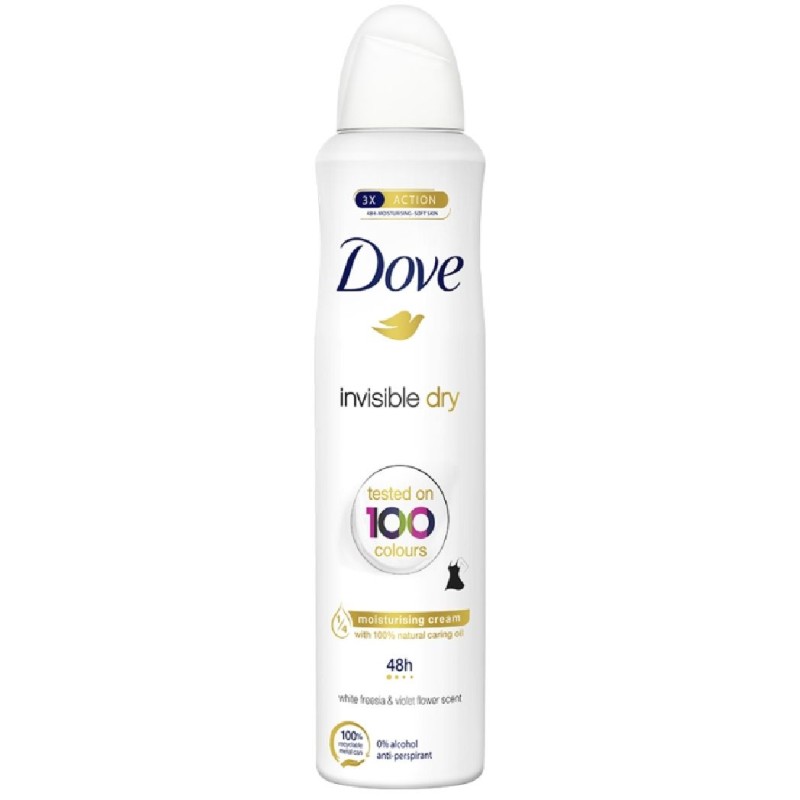 DOVE ANTIPERSPIRANT DEO 250ML INVISIBLE DRY