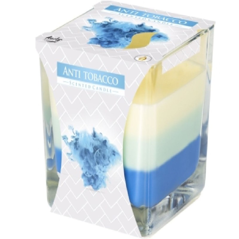 LUMANARE PARFUMATA IN PAHAR IN TREI CULORI SNK80-69 ANTITABAC