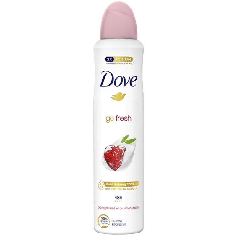 DOVE ANTIPERSPIRANT DEO 250ML GO FRESH POMEGRANATE&LEMONGRASS