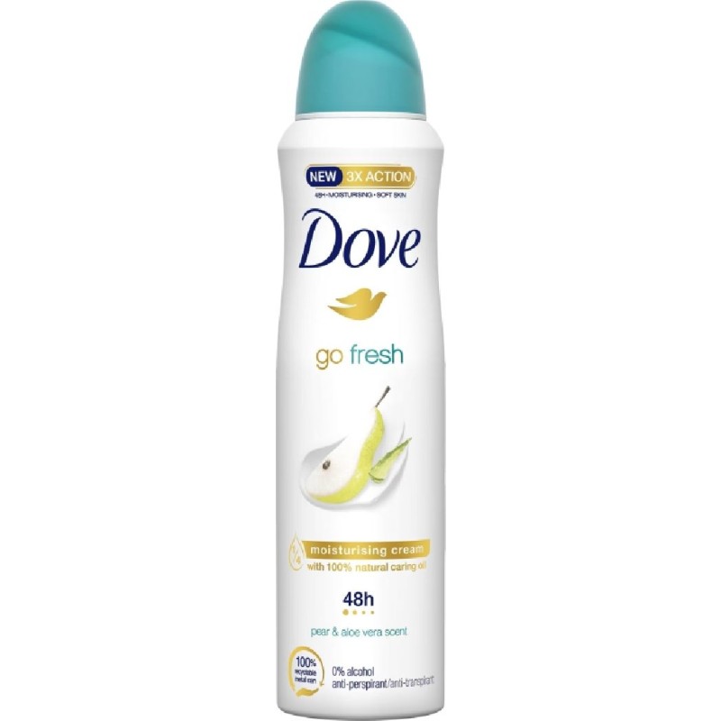DOVE ANTIPERSPIRANT DEO 250ML GO FRESH PEAR&ALOE VERA