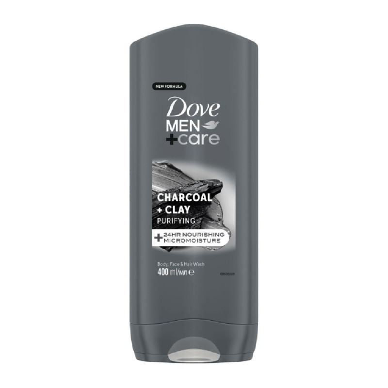 DOVE GEL DUS 400ML MEN ELEMENTS CHARCOAL CLAY