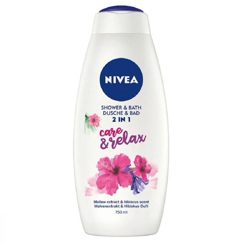 NIVEA SPUMANT/GEL DUS 750ML 2IN1 CARE&RELAX