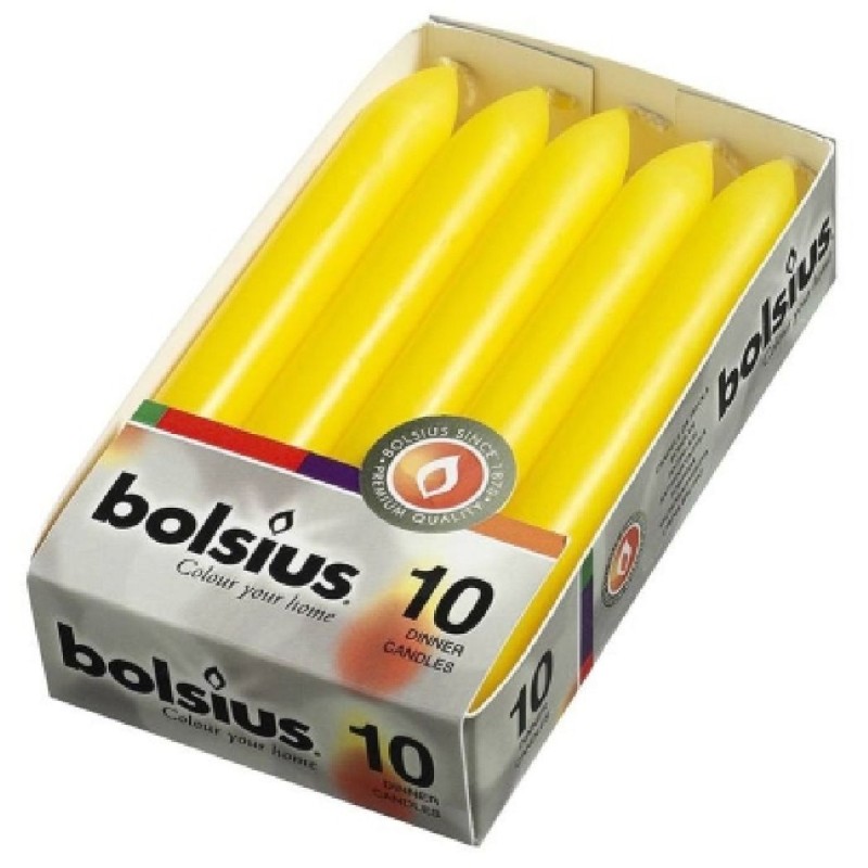 LUMANARI CILINDRICE CIB10-211 GALBEN 10BUC/SET