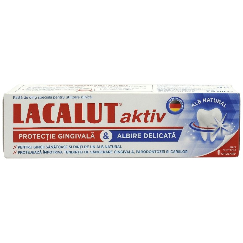 LACALUT PASTA DINTI 75ML AKTIV  ALBIRE DELICATA