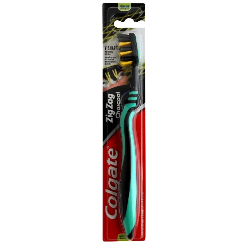COLGATE PERIUTA DINTI ZIG ZAG CHARCOAL MEDIUM