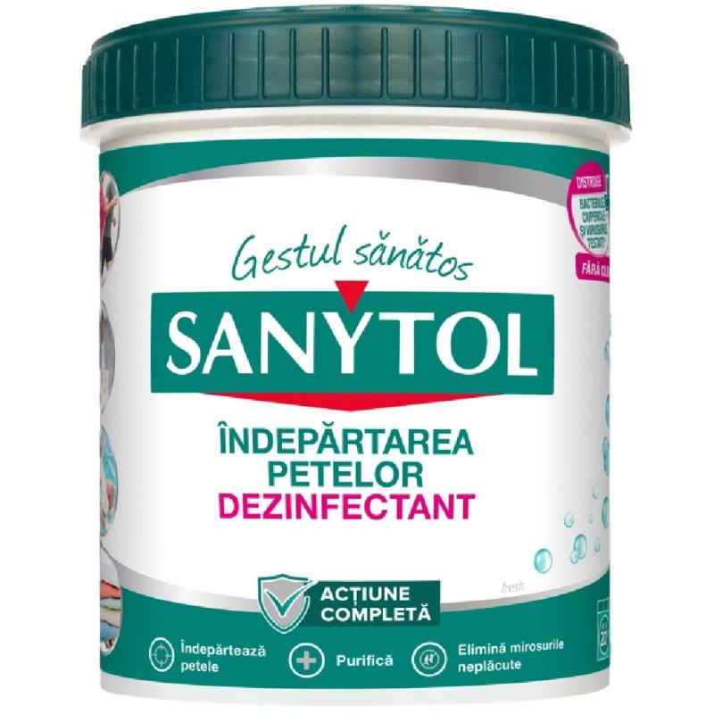 SANYTOL DEZINFECTANT PUDRA INDEPARTAREA PETELOR 450G