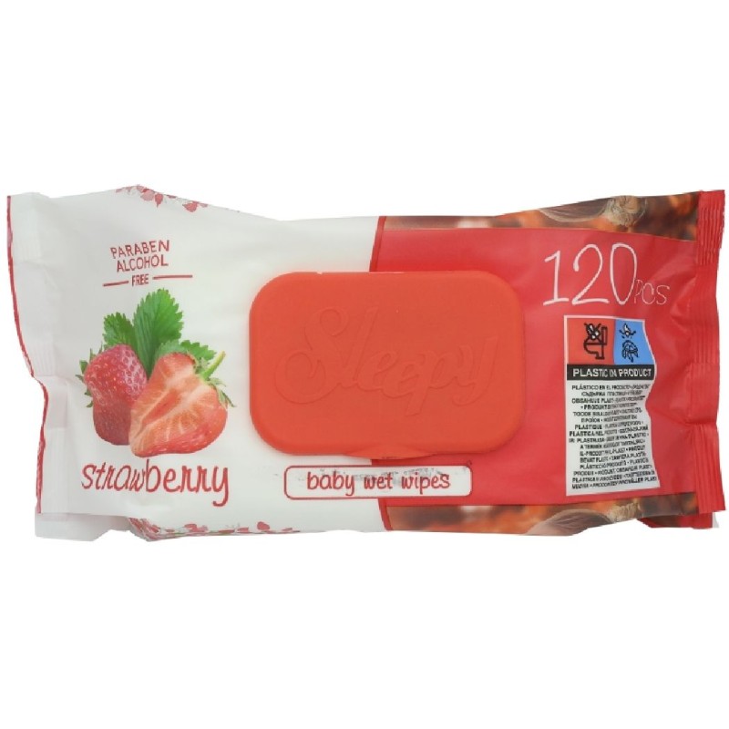 SLEEPY SERVETELE UMEDE 120BUC STRAWBERRY