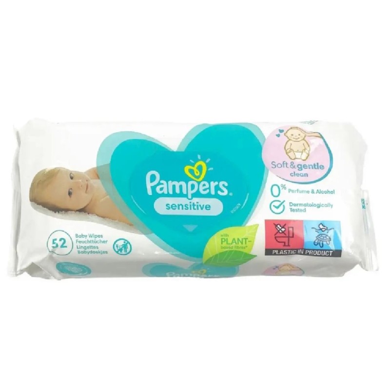 PAMPERS SERVETELE UMEDE BABY SENSITIVE 52BUC
