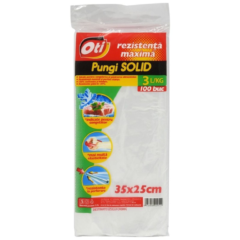 OTI PUNGI ALIMENTARE CONGELATOR 3L 35X25CM 100BUC/SET